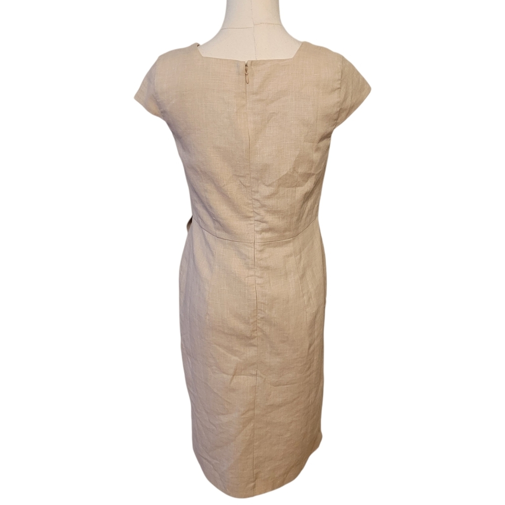 NWT Ann Taylor Khaki‎ Tan Sleeveless Sheath Dress Size 2 Petite - Picture 5 of 6